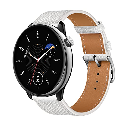 Armband für Amazfit GTR Mini Band, Weich PU Leder Keine Lücke Armbänder mit Amazfit GTR Mini Uhrenarmbänder Loop für Herren Damen Einstellbar Lederarmband mit Amazfit GTR Mini (X,GTR Mini) von MBAFIT