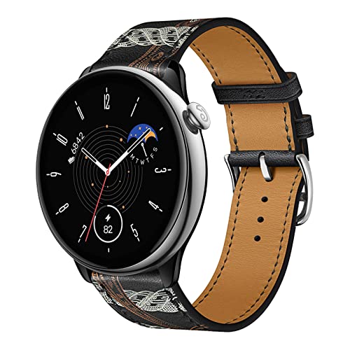 Armband für Amazfit GTR Mini Band, Weich PU Leder Keine Lücke Armbänder mit Amazfit GTR Mini Uhrenarmbänder Loop für Herren Damen Einstellbar Lederarmband mit Amazfit GTR Mini (Y,GTR Mini) von MBAFIT