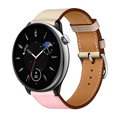 Armband für Amazfit GTR Mini Band, Weich PU Leder Keine Lücke Armbänder mit Amazfit GTR Mini Uhrenarmbänder Loop für Herren Damen Einstellbar Lederarmband mit Amazfit GTR Mini (Z,GTR Mini) von MBAFIT