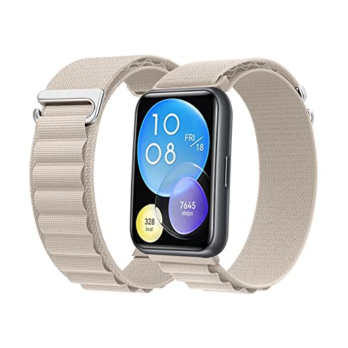 MBAFIT Armband für Huawei Watch Fit 2, Sport G-Haken, Nylon, 22 mm, Ice Blue, Unisex, Casual, Sport, Schweißresistent, Active, Uhrenarmband von MBAFIT