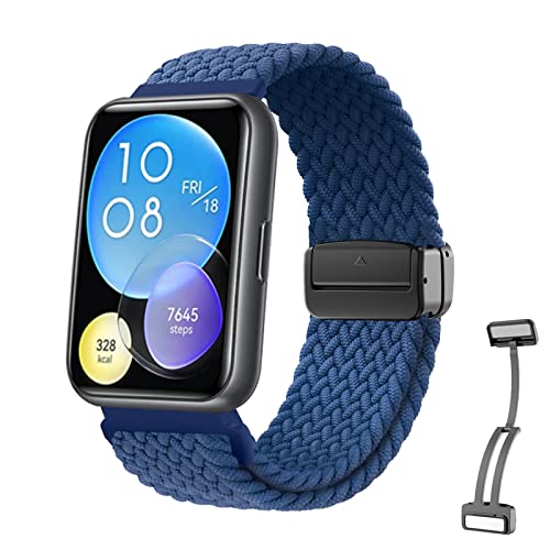 MBAFIT Armband für Huawei Watch Fit 2 Armband, Weich Nylon Geflochten Armbänder mit Huawei Watch Fit 2 Armbänder Magnetische Nylonarmband für Watch Fit 2 (K,Watch Fit 2) von MBAFIT