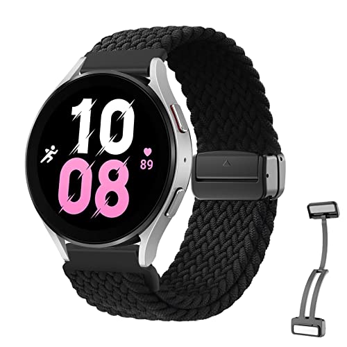 MBAFIT Armband für Samsung Galaxy Watch 5 40mm/44mm Armband, Weich Nylon Geflochten Armbänder mit Samsung Watch 5 40mm/44mm Armbänder Magnetische Nylonarmband für Galaxy Watch 5 40mm/44mm (C,Watch 5) von MBAFIT