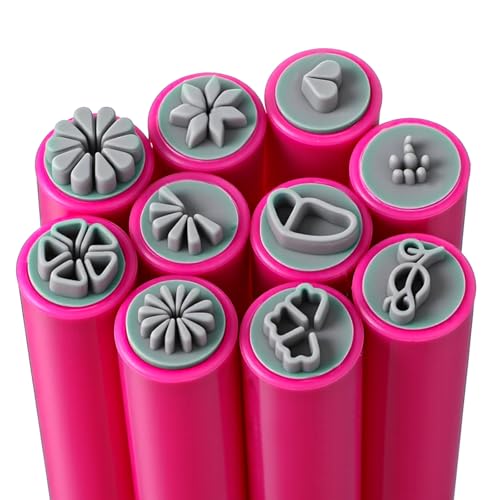 MBAIYO Nailart Stempel Stifte Set, 10 Stück Nail Stamp DIY Nail Art Stempelstift Nagel-Graffiti-Nagelkunst Blumen Design Nagelstempel Art Stamp Pen Set Punktierung Design Tools für Frauen Mädchen von MBAIYO
