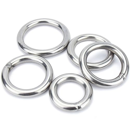 MBHHU Metallgeschweißter O-Ring, nahtloser Ring aus Edelstahl, kreisförmiger, 304 metallgeschweißte runde Ringe, geeignet for Camping(Wd:10mm,ID:40mm) von MBHHU