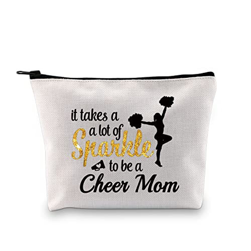 MBMSO Cheer Mom Make-up-Tasche, es braucht viel Funkeln, um eine jubelnde Mutter zu sein, Tasche Cheerleader Mutter Geschenke Cheer Coach Geschenk für Frauen, Cheer Mom Tasche, medium von MBMSO