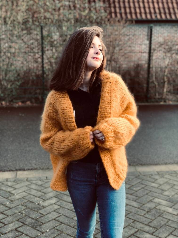 Mohair Jacke. Strickjacke Mohair. Raglan Ockerjacke. Handgefertigt Mohair Jacke. Strickjacke Mohair. Raglan Ockerjacke. Handgefertigt von MBNadia