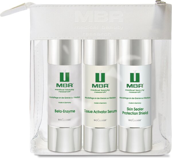 MBR BioChange Travel Set = Beta-Enzyme 50 ml + Cell Power Vital Serum 50 ml + Skin Sealer Prot.Shield 50 ml 3 Artikel im Set von MBR