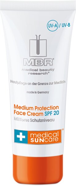 MBR Medical Sun Care Medium Protection Face Cream SPF 20 100 ml von MBR