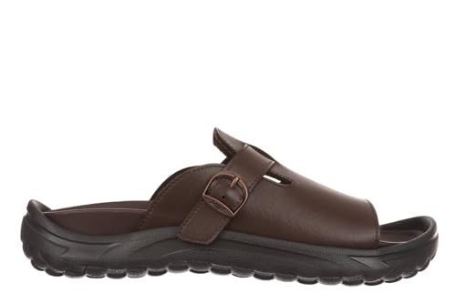 MBT AKITA Sandalen für Herren aus Leder. Leichtes und bequemes Schuhwerk für Frühling Sommer. Physiologisches Schuhwerk für Komfort und Stabilität. Erholungssandalen zum Anziehen. Farbe Braun von MBT