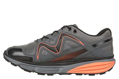 MBT Herren Sneaker Simba ATR M,lose Einlage,Level 2 - Wippeffekt: Mittel,Schnuerer,straßenschuhe,Strassenschuhe,Grau (Charcoal/ORANGE),45 EU / 10 UK von MBT