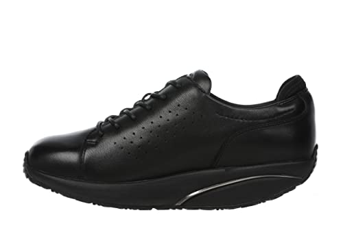 MBT JION Schuhe Damen aus Leder für Walking, ergonomische Lace-Up Damen Sneaker, komfortable und Bequeme Damen Schuhe elegant, Schwarz 40 EU von MBT