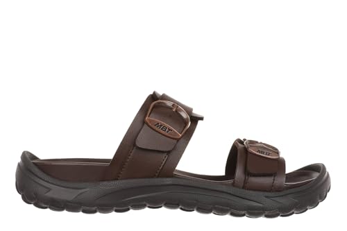 MBT FUJI II Sandalen für Herren aus Leder. Leichtes und bequemes Schuhwerk für Frühling Sommer. Physiologisches Schuhwerk für Komfort und Stabilität. Erholungssandalen zum Tragen. Farbe Braun von MBT