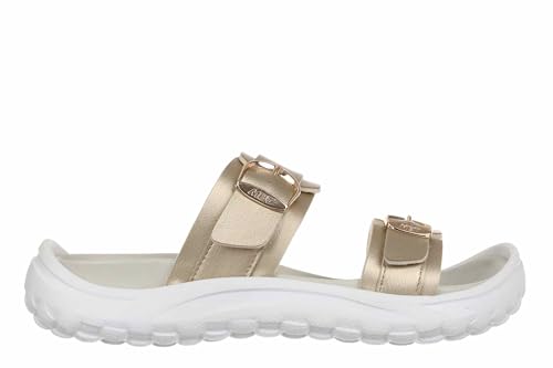 MBT FUJI II. ANATOMISCHE Damensandalen mit ergonomischem Design und hervorragender Dämpfung. Sohle mit verbessertem Grip und verstellbarer Schnalle. Komfort und Stil. Farbe: Gold. von MBT