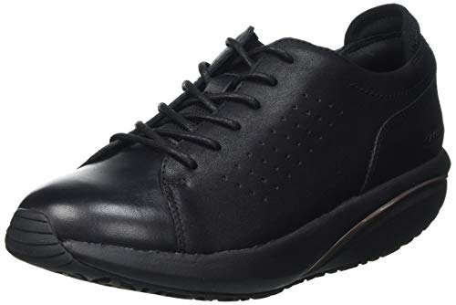 MBT JION Bequeme Schuhe Herren, ergonomische Sneaker Herren aus Leder mit Dämpfung, Outdoor Herrenschuhe, Shoes for Men, Schwarz 42 EU von MBT