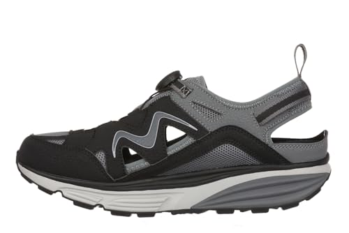 MBT KINABALU 19 Sportschuhe mit Öffnungen für Herren. Clogs für Sport im modernen Stil. Physiologisches Schuhwerk für Komfort und Stabilität mit gebogener Sohle. Sommer-Sneakers. Farbe Schwarz von MBT