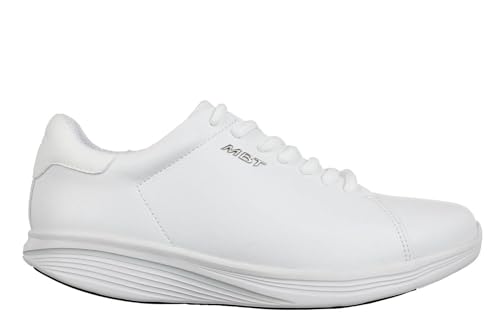 MBT Kuni LACE UP Sportschuhe für Herren im modernen Stil. Anatomische und Bequeme Wanderschuhe. Physiologisches Schuhwerk für Komfort und Stabilität mit gebogener Sohle. Sneakers mit Schnürung. Weiß von MBT