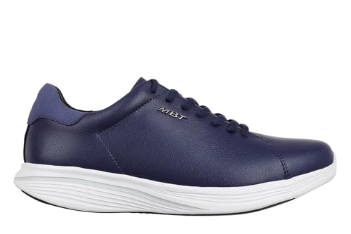 MBT Kuni LACE UP Sportschuhe für Herren im modernen Stil. Anatomische und Bequeme Wanderschuhe. Physiologisches Schuhwerk für Komfort und Stabilität mit gebogener Sohle. Sneakers mit Schnürung. Blau von MBT