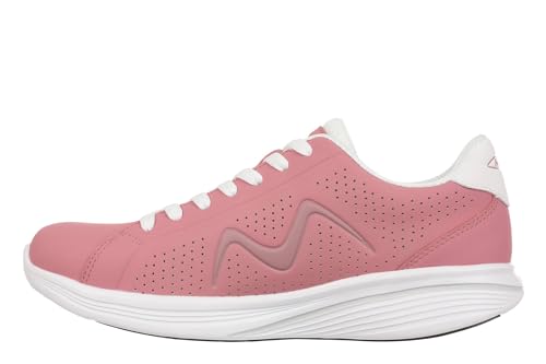 MBT M800 Damensportschuhe im modernen Stil. Anatomische und Bequeme Wanderschuhe. Physiologisches Schuhwerk für Komfort und Stabilität mit gebogener Sohle. Sneakers mit Schnürsenkeln. Rosa. von MBT