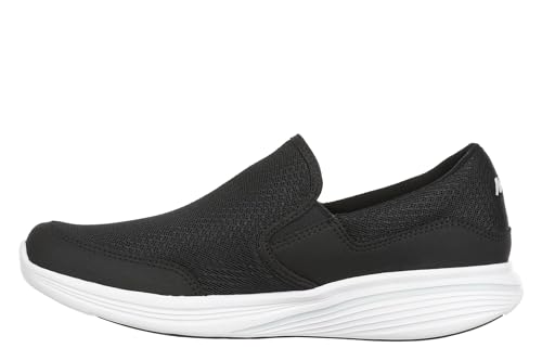 MBT Modena III Slip ON Herren-Sneaker ohne Schnürsenkel. Anatomisch Bequeme Walking-Sportschuhe. Physiologisches Schuhwerk mit Komfort Stabilität durch Gebogene Sohle. Moderne Sneakers. Farbe Schwarz von MBT