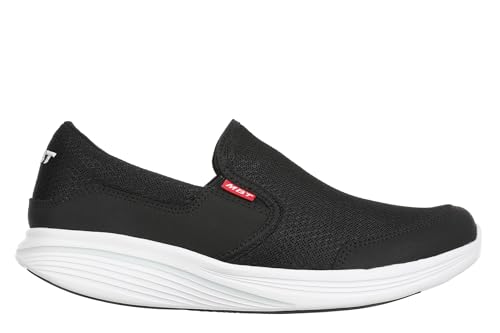 MBT MODENA III SLIP ON Sportschuhe für Damen ohne Schnürsenkel. Anatomische bequeme Spazier-Sportschuhe. Physiologisches Schuhwerk für Komfort Stabilität mit gebogener Sohle. Moderne Sneakers. Schwarz von MBT