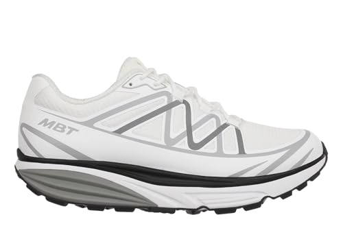 MBT Simba ATR 2 SYM Sportschuhe für Herren. Anatomische und Bequeme Trekking-Sportschuhe. Physiologisches Schuhwerk für Komfort und Stabilität mit gebogener Sohle. Berg-Sneakers. Farbe Weiß von MBT