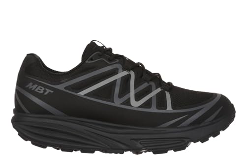 MBT Simba ATR 2 SYM Sportschuhe für Damen. Anatomische und Bequeme Trekking-Sportschuhe. Physiologisches Schuhwerk für Komfort und Stabilität mit gebogener Sohle. Berg-Sneakers. Farbe Schwarz von MBT
