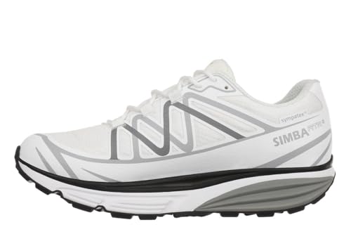 MBT Simba ATR 2 SYM Sportschuhe für Damen. Anatomische und Bequeme Trekking-Sportschuhe. Physiologisches Schuhwerk für Komfort und Stabilität mit gebogener Sohle. Berg-Sneakers. Farbe Weiß von MBT