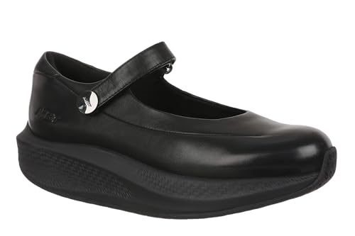 MBT Sirima 8 Damen-Ballerina-Schuhe. Anatomische und bequeme Wanderschuhe. Physiologische Komfort- und Stabilitätsschuhe mit geschwungener Sohle. Lässige Slipper. Farbe: Schwarz. von MBT