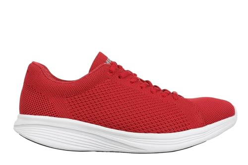 MBT SORA LACE UP Sportschuhe für Damen im modernen Stil. Anatomische und Bequeme Laufschuhe. Physiologisches Schuhwerk für Komfort und Stabilität mit gebogener Sohle. Sneakers mit Schnürsenkeln. Rot von MBT