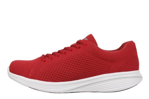 MBT SORA LACE UP Sportschuhe für Damen im modernen Stil. Anatomische und Bequeme Laufschuhe. Physiologisches Schuhwerk für Komfort und Stabilität mit gebogener Sohle. Sneakers mit Schnürsenkeln. Rot von MBT