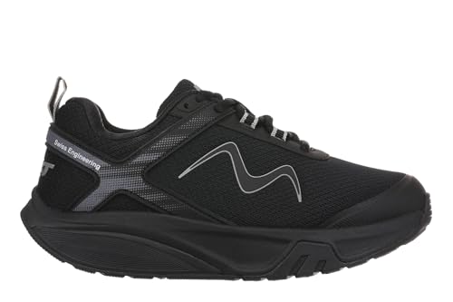 MBT Sport 4 III Damen-Sneakers im modernen Stil. Anatomische und Bequeme Walking-Sneakers. Physiologische Komfort- und Stabilitätsschuhe mit Wippensohle. Farbe Schwarz von MBT
