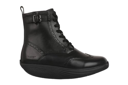 MBT Winka Boot Damen-Stiefel im Kleidungsstil. Anatomische und bequeme Nappa-Wanderschuhe. Physiologische Komfort- und Stabilitätsschuhe mit Wippensohle. Lässige Schnürstiefel. Schwarz MBT Winka Boot Damen-Stiefel im Kleidungsstil. Anatomische und bequeme Nappa-Wanderschuhe. Physiologische Komfort- und Stabilitätsschuhe mit Wippensohle. Lässige Schnürstiefel. Schwarz von MBT