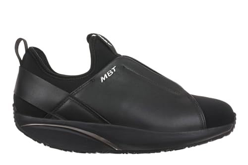 MBT Yoko Damen-Freizeitschuhe im modernen Stil. Anatomische und Bequeme Schuhe. Physiologische Komfort- und Stabilitätsschuhe mit Wippensohle. Schnürschuhe. Schwarz von MBT
