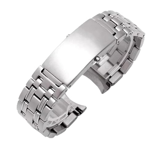 MBUIOPJ 18 Mm 20 Mm 22 Mm 316L Silber Edelstahl Uhrenarmbänder Armband Kompatibel Mit Omega Seamaster Speedmaster Planet Ocean Gürtel(22mm) von MBUIOPJ