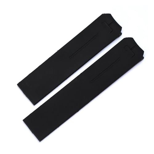 MBUIOPJ 20 mm 21 mm schwarz-orangefarbenes Silikonkautschukarmband, kompatibel mit Tissot TOUCH COLLECTION EXPERT SOLAR Serie T091T013 T081 Herrenuhrarmband(Black no clasp,20mm) von MBUIOPJ