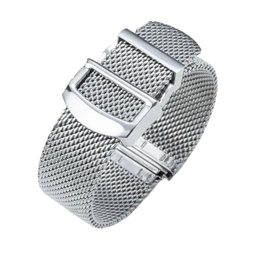 MBUIOPJ Armband aus Stahl, kompatibel mit IWC Omega Longines Mido Milan Mesh-Gürtel, originales Armband aus veredeltem Stahl for Herren, 20 mm, 22 mm(20mm) von MBUIOPJ