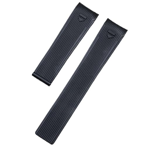 MBUIOPJ Gummi Silikon Uhrenarmband Armband Armband Kompatibel Mit TAG HEUER AQUARACER 300 WAY201B Uhrenkette 22mm(Black-no buckle) von MBUIOPJ