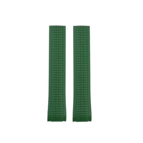 MBUIOPJ Hochwertiges Uhrenarmband aus weichem Gummi, kompatibel mit Patek Philippe Silikon 5164A 5167A 5168A 21 mm Faltschließe-Uhrenarmbändern(Green-no clasp) von MBUIOPJ