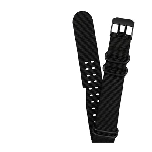 MBUIOPJ Nylon-Uhrenarmband, kompatibel mit Luminox 3051 3080 3150 8800, Uhrenarmband, Sportuhren, Armbänder, 22 mm, 23 mm(Black black buckle,22mm) von MBUIOPJ