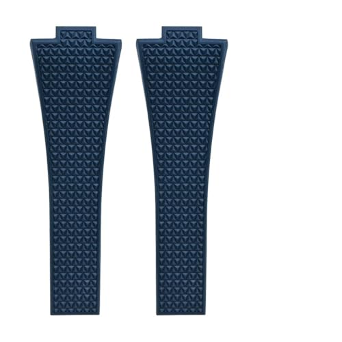 MBUIOPJ Schnellverschluss-Uhrenarmband, kompatibel mit Tissot PRX-Serie, 11 mm, 12 mm, T137.407/T137.410 Super Player, Fluorkautschuk-FKM-Uhrenarmband(Blue NoBuckle,11mm) von MBUIOPJ