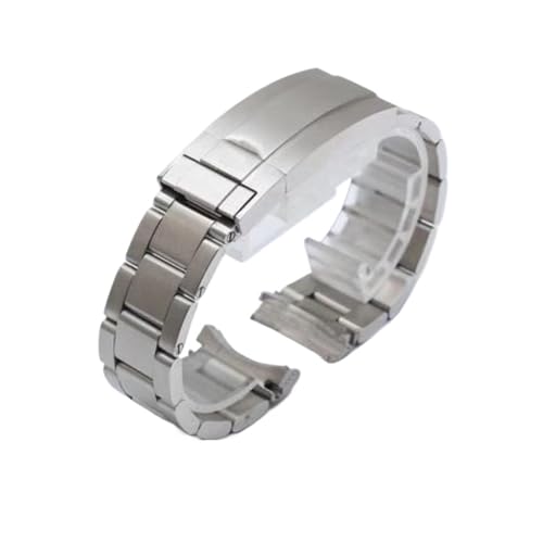 MBUIOPJ Uhrenarmband kompatibel mit Rolex SUBMARINER DAYTONA SUP GMT Feinabstimmung Zugknopfverschluss 904L Edelstahl Uhrenkette 20mm 21mm(Frosted silver,21mm) von MBUIOPJ
