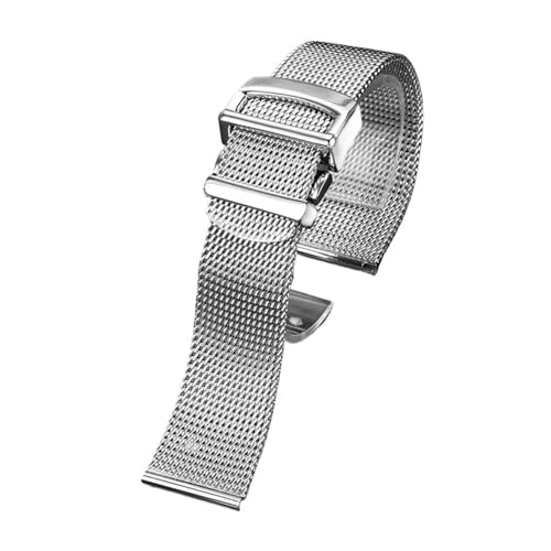 MBUIOPJ Uhrenzubehör, Faltschließe, 20 22 mm, Mailänder Edelstahl-Mesh-Uhrenarmband, am besten kompatibel mit dem Armband der IWC PORTOFINO FAMILY-Serie(20mm) von MBUIOPJ