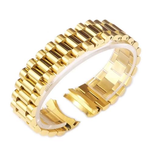 MBUIOPJ Uhrenzubehörband aus massivem Edelstahl, kompatibel mit Rolex DATEJUST DAY-DATE OYSTERPERTUAL DATE 904L Armband 17 mm 20 mm 21 mm(Gold 3,21mm) von MBUIOPJ