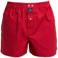 MC ALSON Herren Boxershorts rot Baumwolle unifarben von MC ALSON