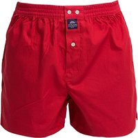 MC ALSON Herren Boxershorts rot Baumwolle unifarben von MC ALSON