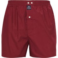 MC ALSON Herren Boxershorts rot Baumwolle unifarben von MC ALSON