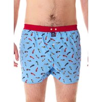 MC ALSON Herren Boxershorts blau Reine Baumwolle Gemustert von MC ALSON