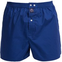 MC ALSON Herren Boxershorts blau Reine Baumwolle unifarben von MC ALSON