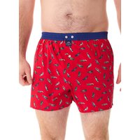 MC ALSON Herren Boxershorts rot Reine Baumwolle Gemustert von MC ALSON