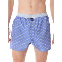 MC ALSON Herren Boxershorts blau Reine Baumwolle Gemustert von MC ALSON